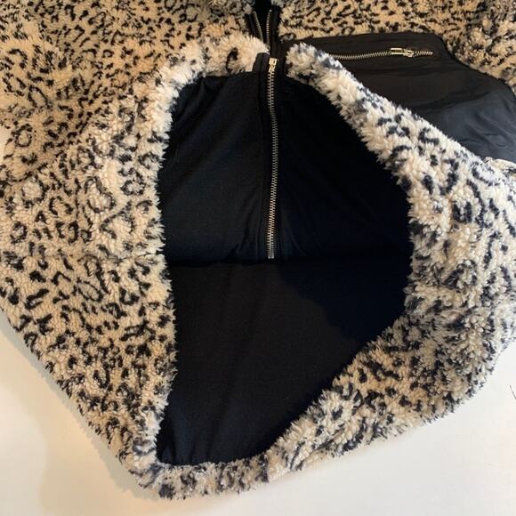 KanCan Jacket Womens L Large Multi Sherpa Fleece Animal Print Pockets Full Zip - Picture 10 of 12